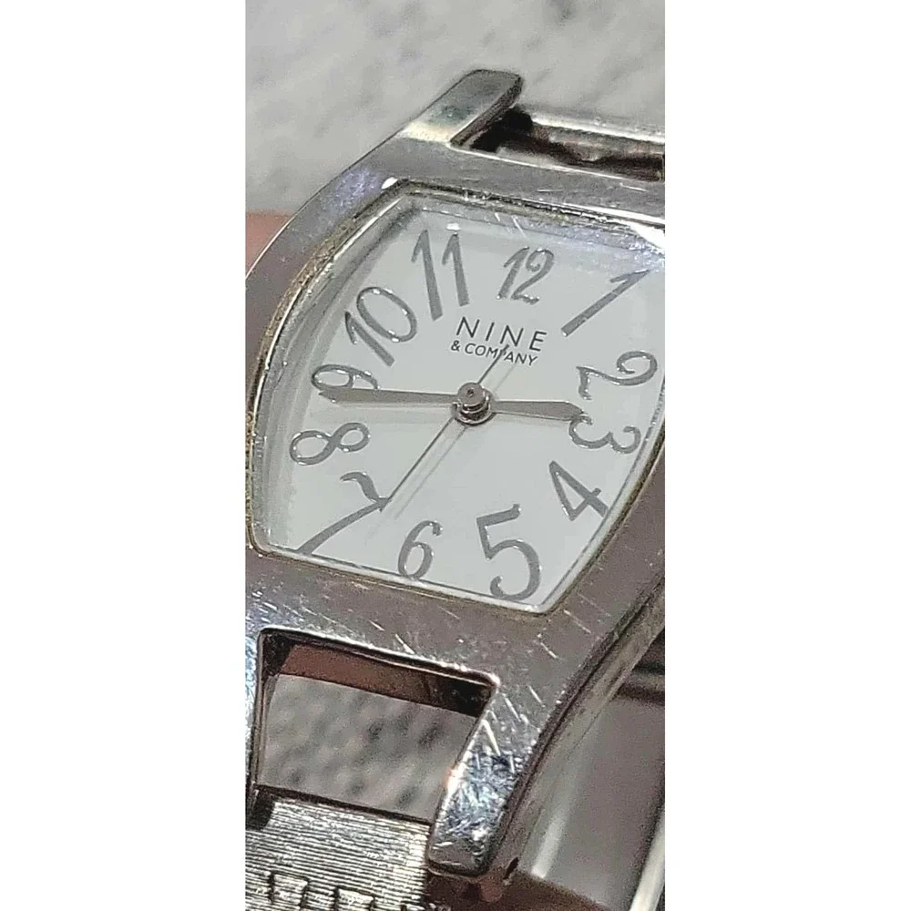 Nine & Company Women's Silver Tone Watch White Dial NOS Vintage Speidel‎ Band